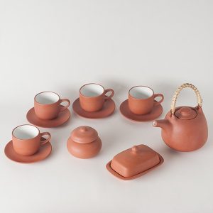 Juego de té de cerámica de Gorbea