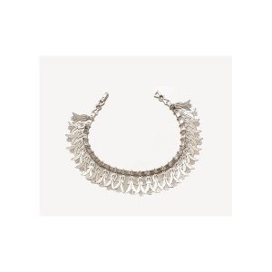 Pulsera diseño "copihue" plata