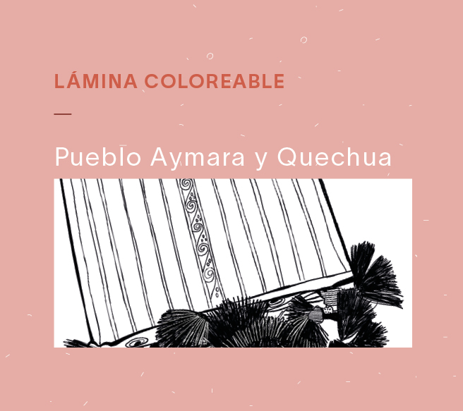 Lámina Coloreable Aymara y Quechua
