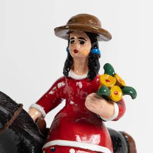 Campesina a caballo de loza de Talagante: imagen 3