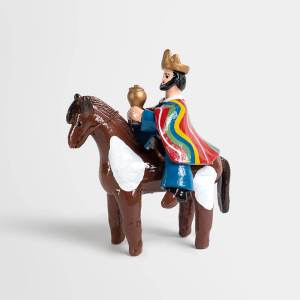 Rey Mago a caballo de loza de Talagante: imagen 5