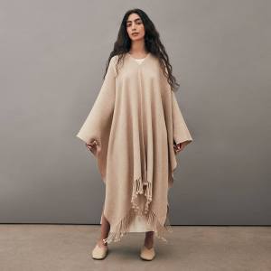 Poncho liso de fibra de alpaca: imagen 8