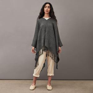 Poncho liso de fibra de alpaca: imagen 3