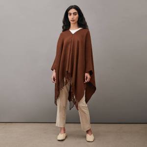 Poncho liso de fibra de alpaca: imagen 12