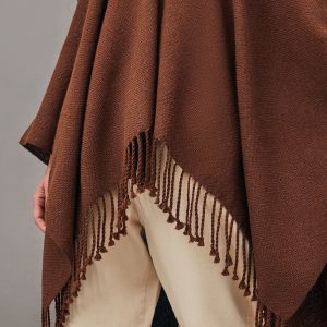 Poncho liso de fibra de alpaca: imagen 15