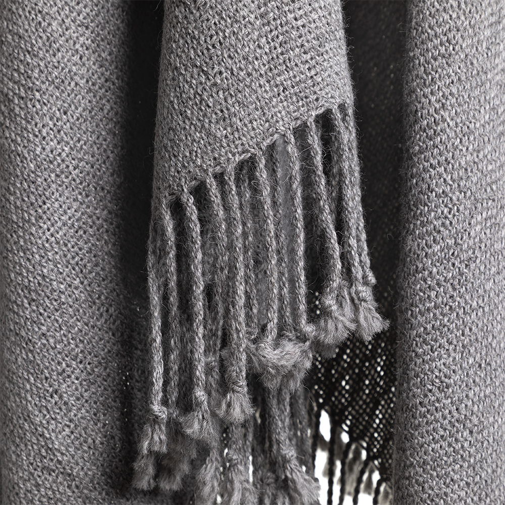 Poncho liso de fibra de alpaca