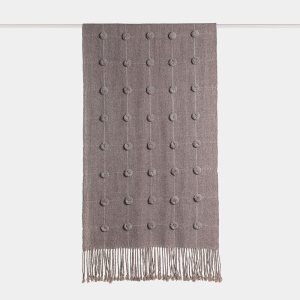 Chal con pompones de fibra de alpaca: imagen 4