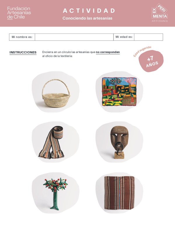 Reconociendo artesanías