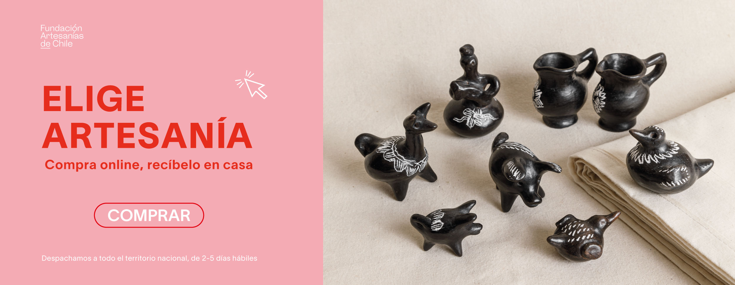 Banner escritorio_Elige artesanía - Compra online, recíbelo en casa