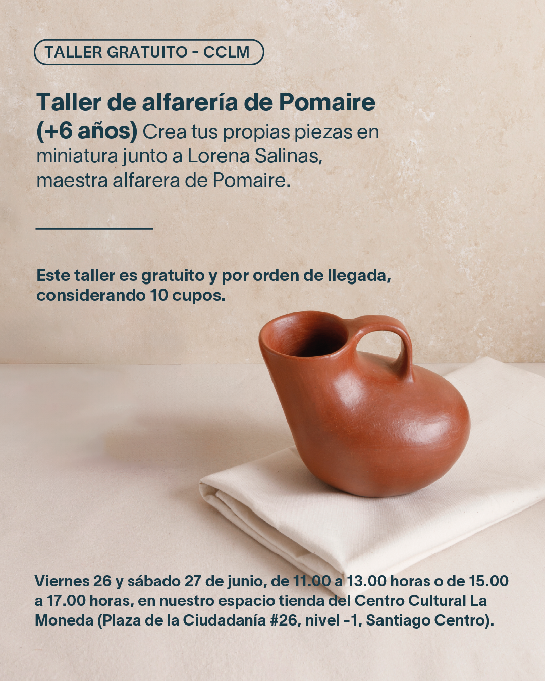 Experimenta las artesanías_junio_taller de alfareria de pomaire