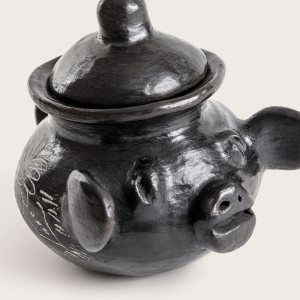 Azucarero chanchito de cerámica de Quinchamalí: imagen 4