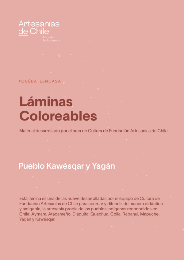 Láminas Coloreables - Pueblo Kawésqar y Yagán